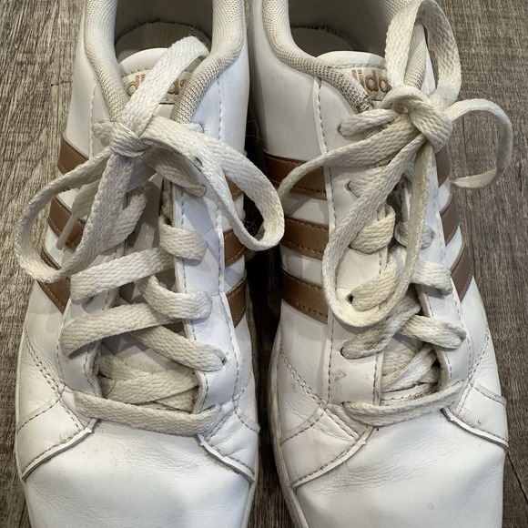 Adidas Baseline AQ0783 White Copper Sneakers Size 6 Big Kids‎ Lace Up Metallic - Picture 7 of 10